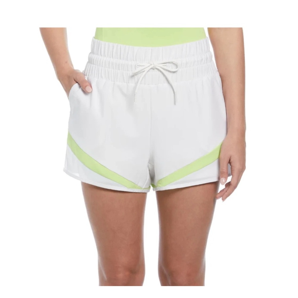 Original Penguin High Waist Tennis Shorts with Mesh inserts Bright White sz L